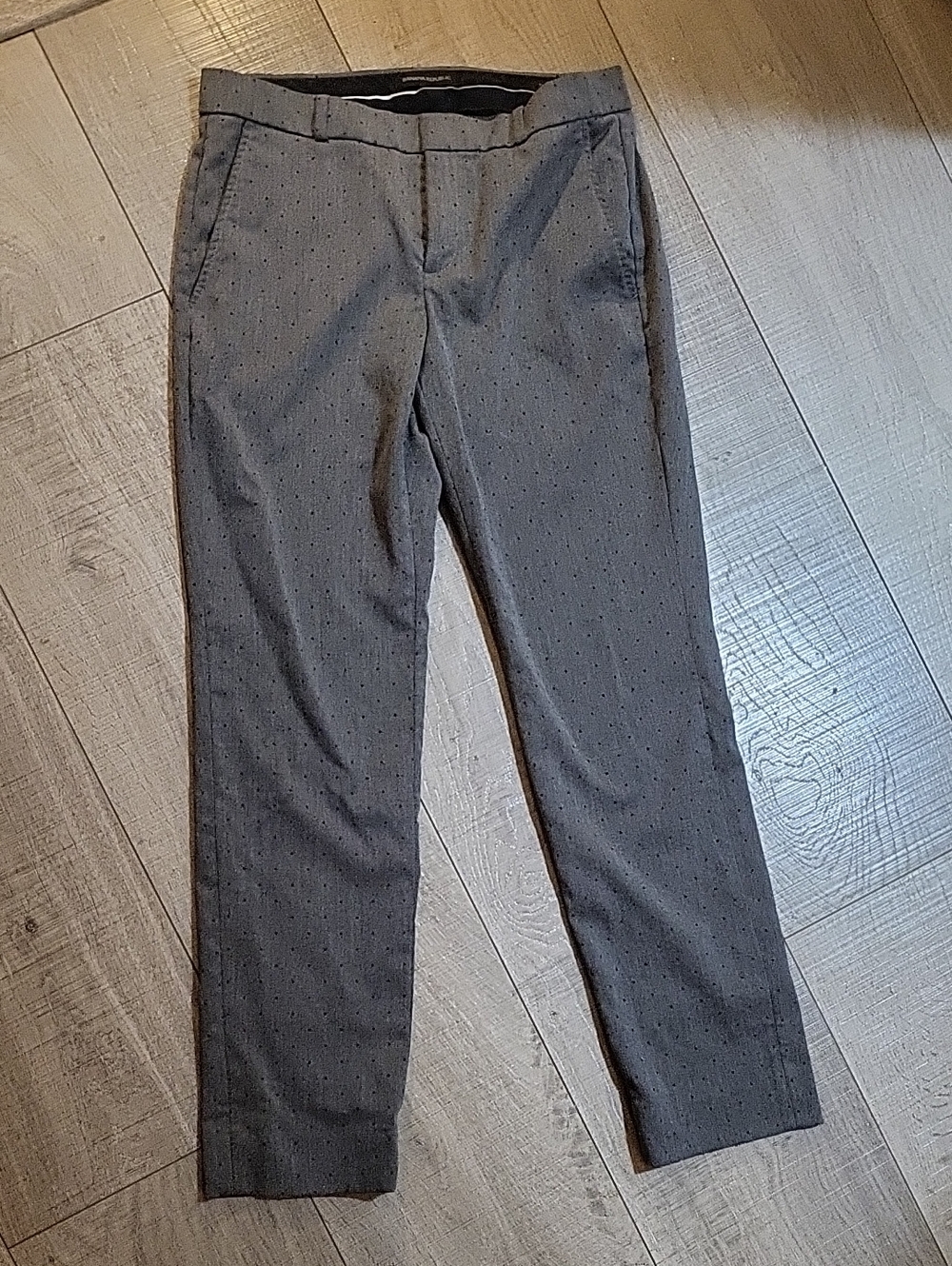 Banana Republic Women's Gray Pin Dot Dress Trousers
